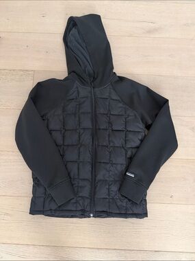 abercrombie kids Black Quilted Hooded Jacket